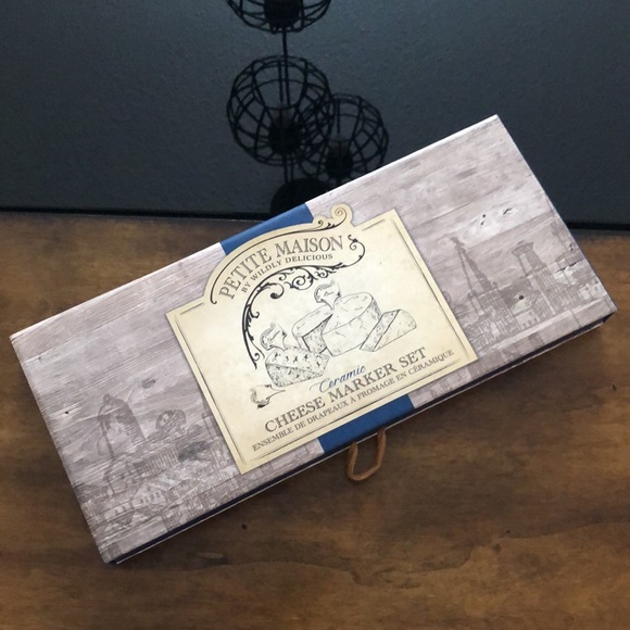PETITE MAISON BY WILDLY DELICIOUS SET OF 6 CERAMIC CHEESE MARKER SET NEW IN  BOX - Picture 2 of 8